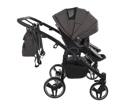 Junama Basic Duo 03 Black Nickel Dvīņu rati 3in1