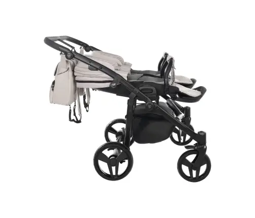 Junama Basic Duo 05 Clay Grey Dvīņu rati 2in1