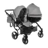 Junama Basic Duo 06 Grey Mist Dvīņu rati 2in1