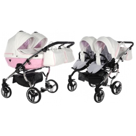 Junama Candy Duo 01 Pink Dvīņu rati 2in1