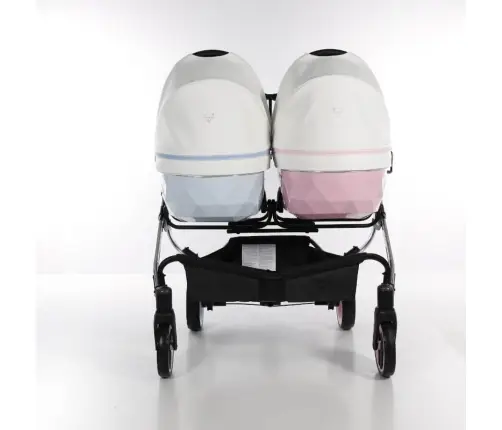 Junama Candy Duo Pink / Blue Dvīņu rati 3in1