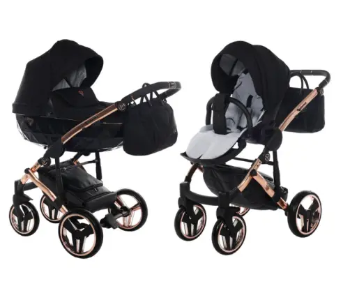 Junama Diamond Individual 03 Black rose gold Bērnu rati 2 in 1
