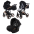 Junama Diamond Individual 03 Black rose gold Bērnu rati 3in1