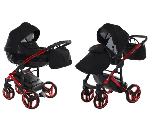 Junama Diamond Individual 2in1 01 Red Bērnu rati 2 in 1