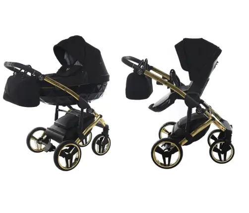 Junama Diamond S-Line 2in1 col. 02 Black Bērnu rati 2 in 1