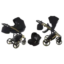 Junama Diamond S-Line 3in1 col. 02 Black Детская коляска 3 в 1