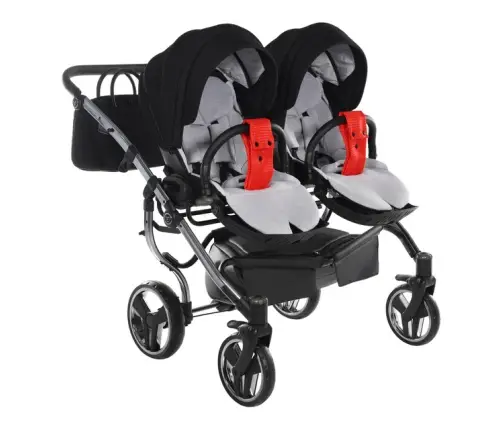 Junama Diamond S-Line Duo 01 Red Dvīņu rati 2in1