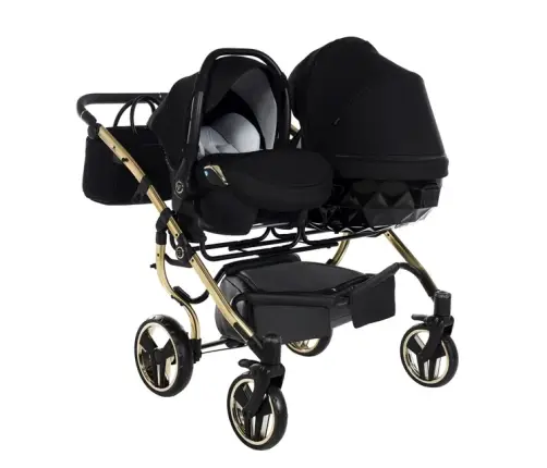 Junama Diamond S-Line Duo 02 Black Gold Dvīņu rati 2in1
