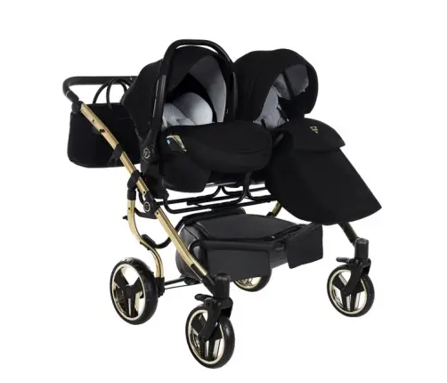 Junama Diamond S-Line Duo 02 Black Gold Dvīņu rati 2in1