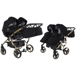Junama Diamond S-Line Duo 02 Black Gold Dvīņu rati 2in1