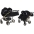 Junama Diamond S-Line Duo 02 Black Gold Dvīņu rati 2in1