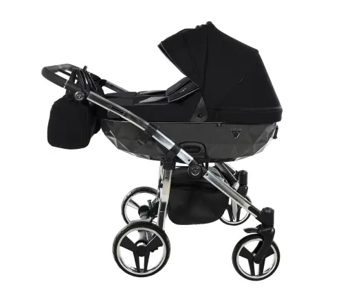 Junama Diamond S-Line Duo 03 Black Grey Dvīņu rati 3in1