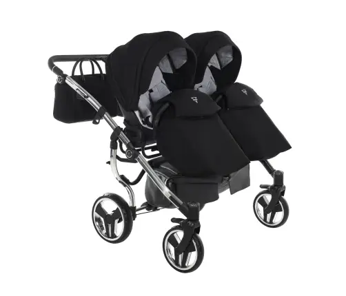 Junama Diamond S-Line Duo 03 Black Grey Dvīņu rati 3in1
