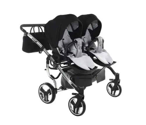 Junama Diamond S-Line Duo 03 Black Grey Dvīņu rati 3in1