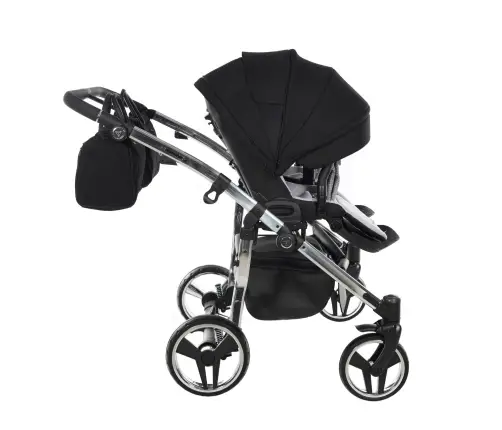 Junama Diamond S-Line Duo 03 Black Grey Dvīņu rati 3in1