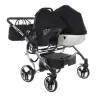 Junama Diamond S-Line Duo 04 White Black Dvīņu rati 2in1