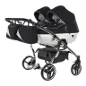 Junama Diamond S-Line Duo 04 White Black Коляска для двойняшек 3in1