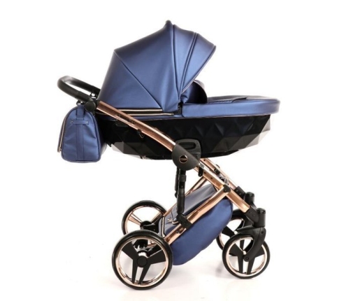 Junama Fluo Line Col.01 Navy rose gold Bērnu rati 3in1