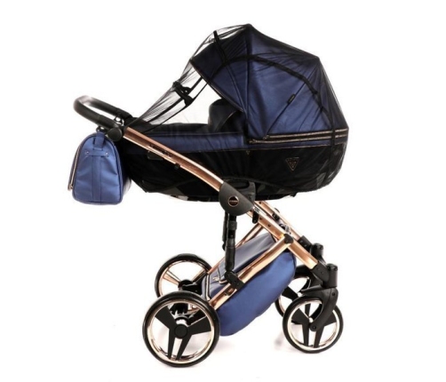 Junama Fluo Line Col.01 Navy rose gold Bērnu rati 3in1