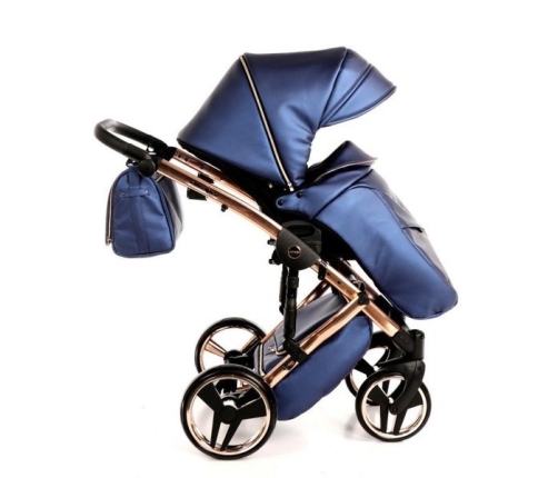 Junama Fluo Line Col.01 Navy rose gold Bērnu rati 3in1