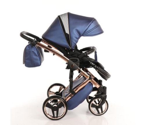 Junama Fluo Line Col.01 Navy rose gold Bērnu rati 3in1