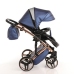 Junama Fluo Line Col.01 Navy rose gold Bērnu rati 3in1