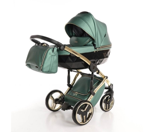 Junama Fluo Line Col.02 Green gold Bērnu rati 2in1
