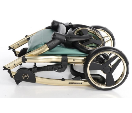 Junama Fluo Line Col.02 Green gold Bērnu rati 2in1