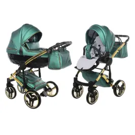 Junama Fluo Line Col.02 Green gold Детская коляска 2 в 1