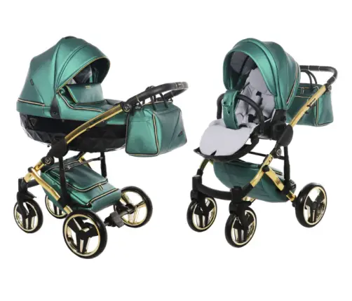 Junama Fluo Line Col.02 Green gold Детская коляска 2 в 1