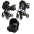 Junama Fluo Line Col.04 Black gold Bērnu rati 3in1