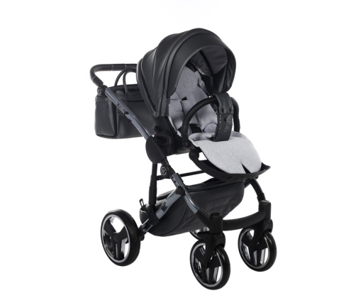 Junama Fluo Line Col.05 Anthracite Bērnu rati 2in1