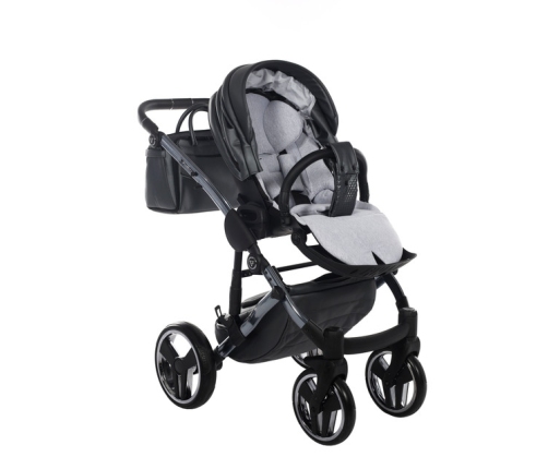 Junama Fluo Line Col.05 Anthracite Bērnu rati 2in1