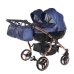 Junama Fluo Line Duo 01 Navy Blue Rose Gold Dvīņu rati 2in1