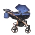 Junama Fluo Line Duo 01 Navy Blue Rose Gold Dvīņu rati 2in1