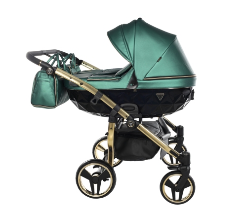 Junama Fluo Line Duo 02 Green Gold Dvīņu rati 2in1