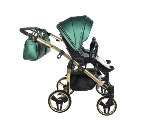 Junama Fluo Line Duo 02 Green Gold Dvīņu rati 2in1