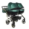 Junama Fluo Line Duo 02 Green Gold Dvīņu rati 3in1