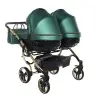 Junama Fluo Line Duo 02 Green Gold Dvīņu rati 3in1