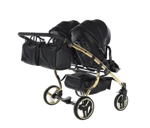 Junama Fluo Line Duo 04 Black Gold Dvīņu rati 2in1