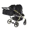 Junama Fluo Line Duo 04 Black Gold Dvīņu rati 2in1