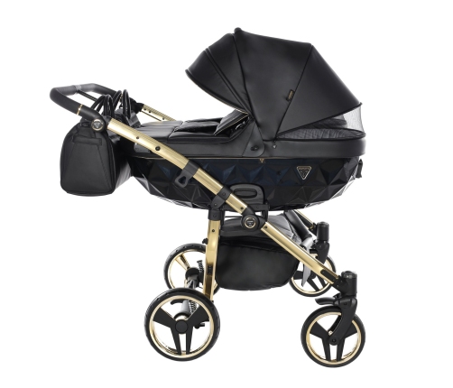 Junama Fluo Line Duo 04 Black Gold Dvīņu rati 3in1