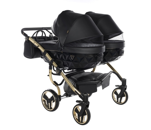Junama Fluo Line Duo 04 Black Gold Dvīņu rati 3in1
