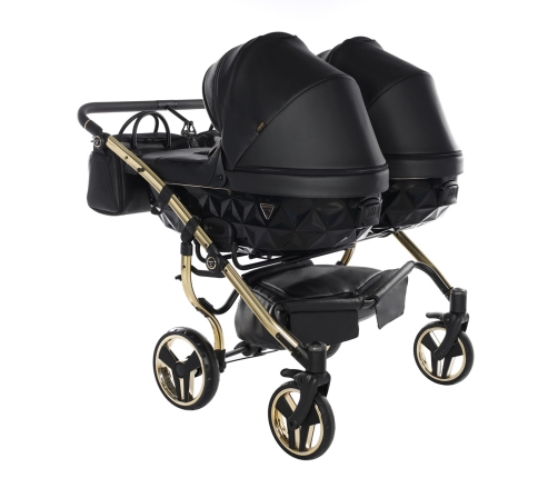 Junama Fluo Line Duo 04 Black Gold Dvīņu rati 3in1