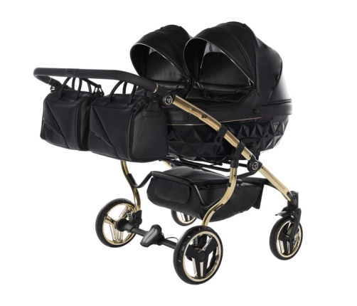 Junama Fluo Line Duo 04 Black Gold Dvīņu rati 3in1