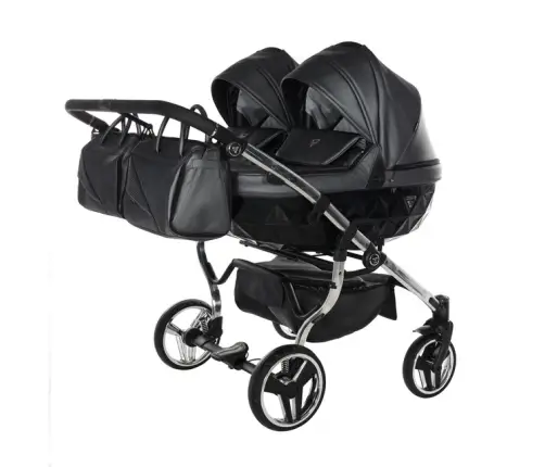 Junama Fluo Line Duo 05 Anthracite Коляска для двойняшек 2in1 Junama Fluo Line Duo 05 Anthracite Коляска для двойняшек 2in1