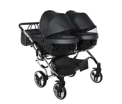 Junama Fluo Line Duo 05 Anthracite Dvīņu rati 3in1