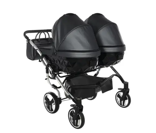 Junama Fluo Line Duo 05 Anthracite Dvīņu rati 3in1