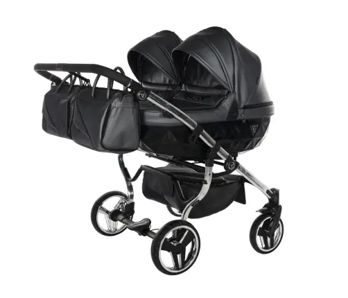 Junama Fluo Line Duo 05 Anthracite Dvīņu rati 3in1