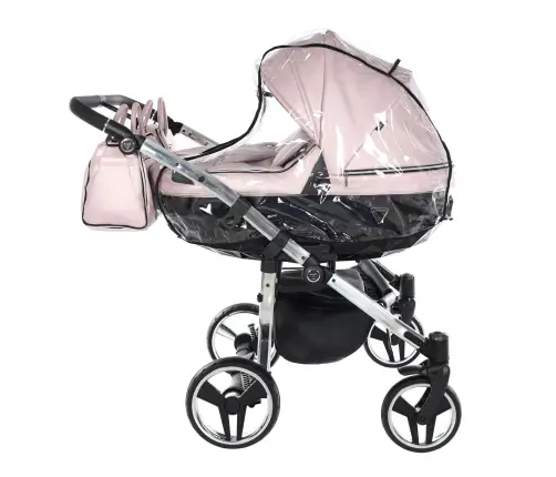 Junama Fluo Line Duo 06 Pink Silver Dvīņu rati 2in1